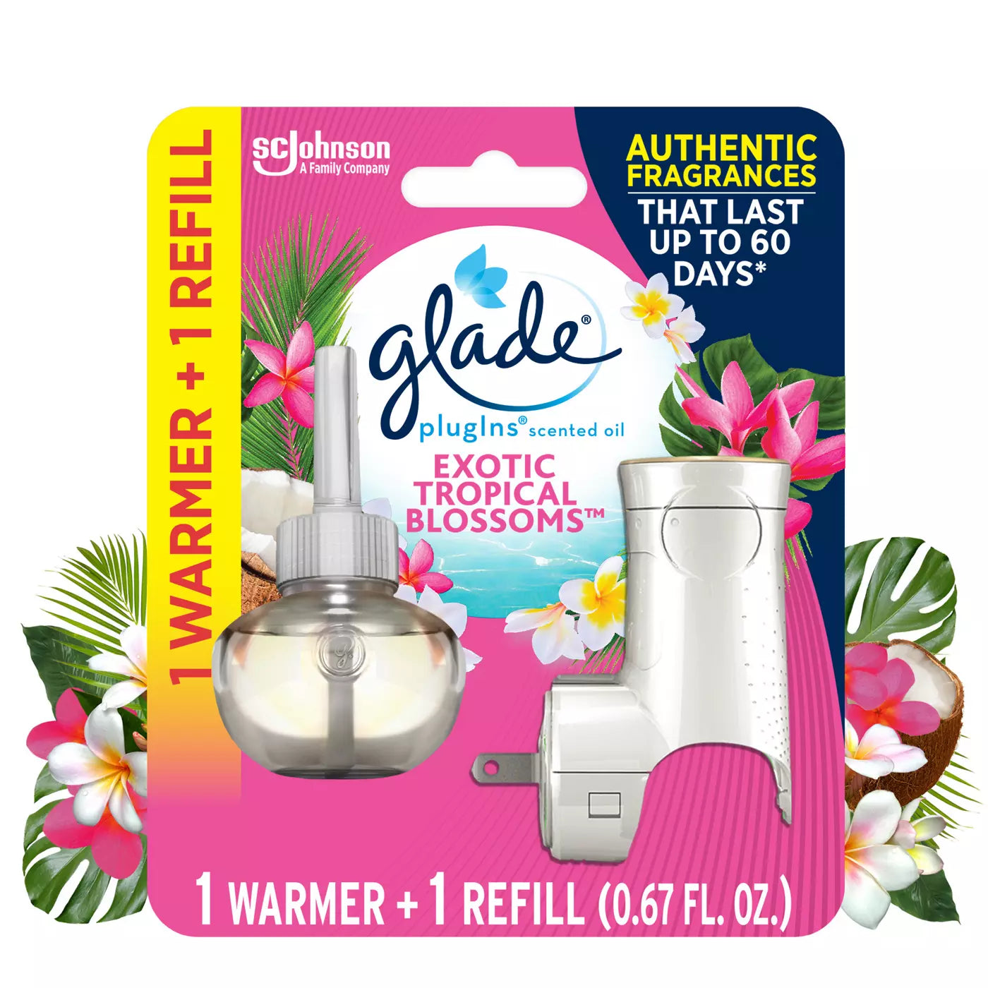 Glade Exotic Tropical Blossoms 1 calentador + 1 recambio 19,80 ml