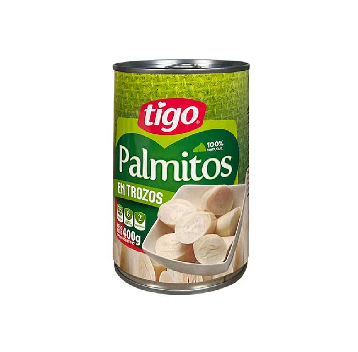 Tigo Palmitos En Trozos 400g