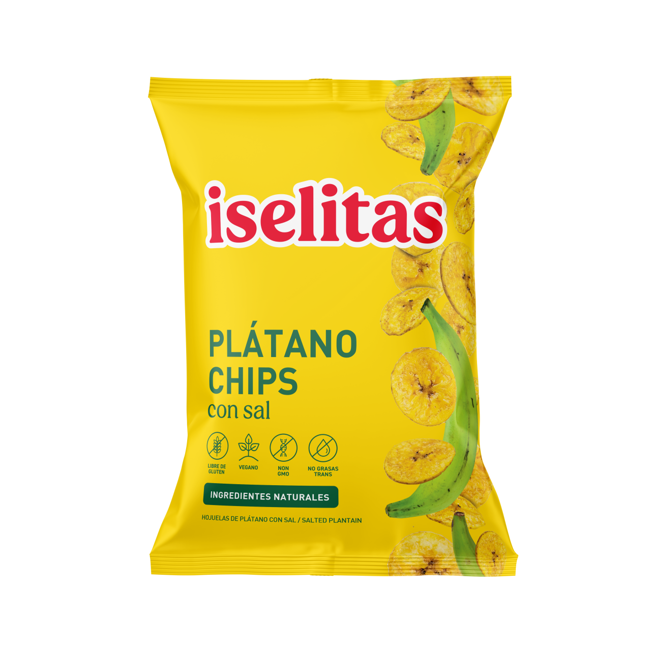 Iselitas Plátano Chips Con sal 300g