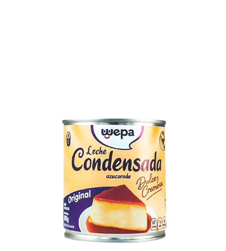 Wepa Leche condensada azucarada, dulce y cremosa 395g