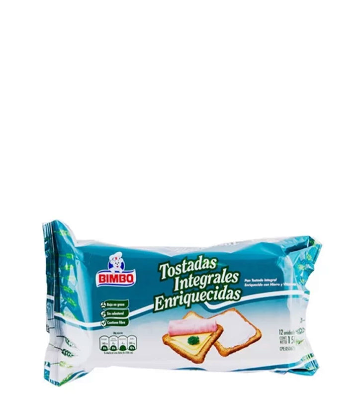 Bimbo Tostadas integrales enriquecidas 12 Unidades 150g
