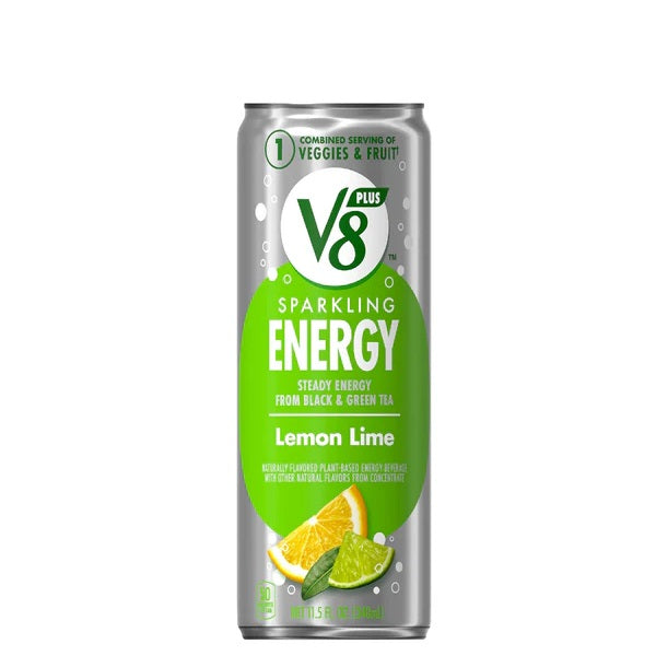V8 Sparkling Energy limón lima 340 ml
