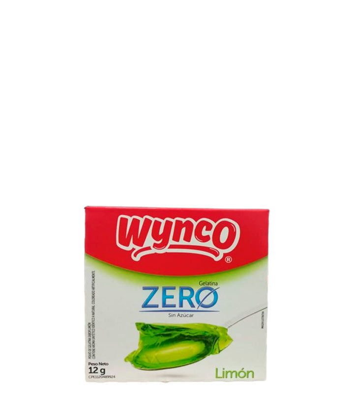 Wynco Zero Gelatina sin azúcar sabor a limón 12g