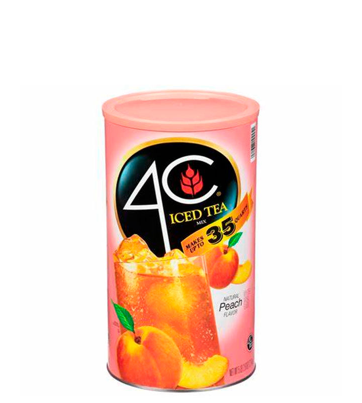 4C Iced Tea Mix Natural Peach Flavor - Mezcla de té helado sabor a melocotón natural 2.34kg