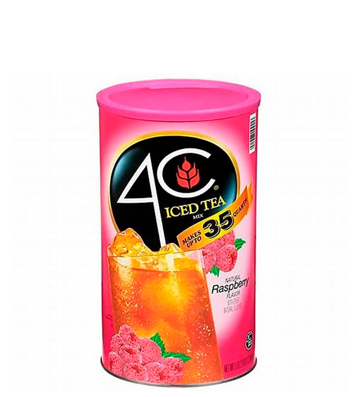 4C Iced Tea Mix Natural Raspberry Flavor - Mezcla de té helado sabor natural a frambuesa 2.34kg