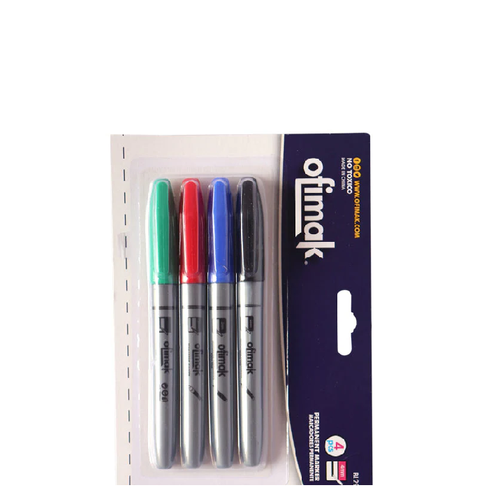 Ofimak Marcadores Permanentes P/Fina 4 Und
