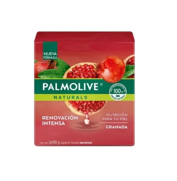 Palmolive Naturals Jabón Tripack Renovación Intensa Granada 330g