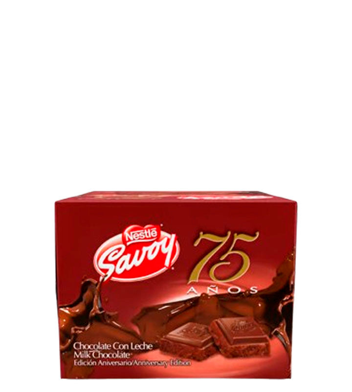 Nestle Savoy 75 Años Chocolate con leche edición aniversario 10 unidades 1k