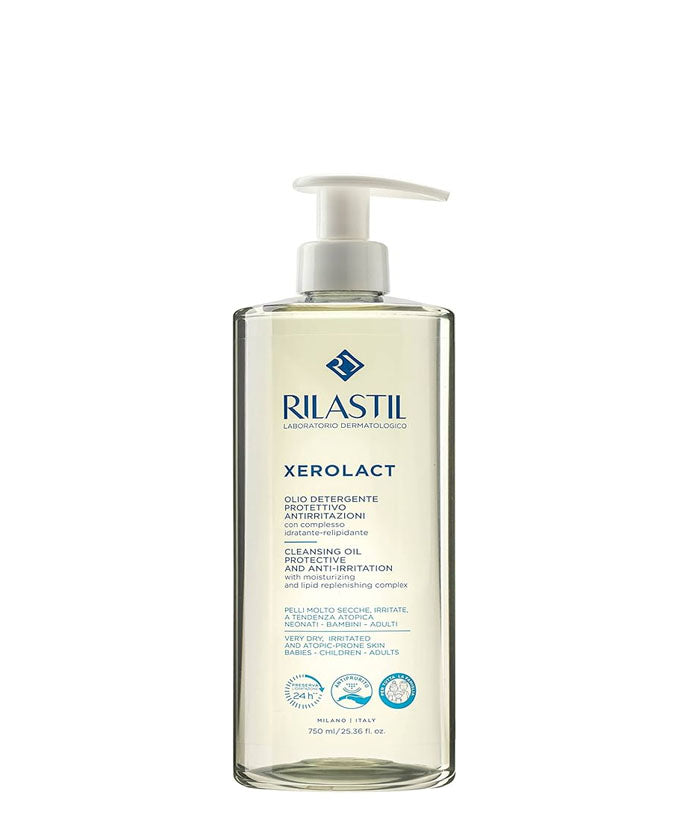 Rilastil Laboratorio Dermatológico Xerolact Aceite Limpiador Protector Anti Irritaciones Con Complejo Hidratante-Relipidizante 750ml