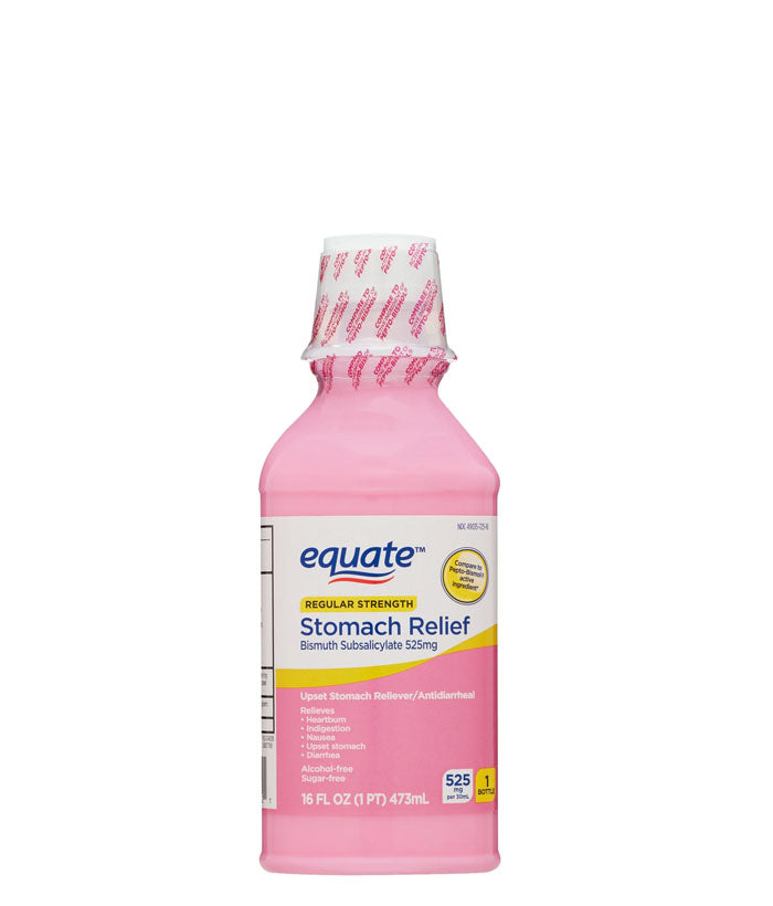 equate Regular Strength Stomach Relief Bismuth Subsalicylate 525 mg/ 473ml