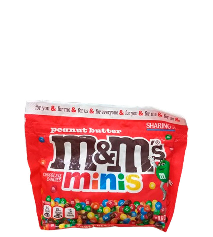 M&M'S Minis Caramelos de chocolate con mantequilla de maní 243g