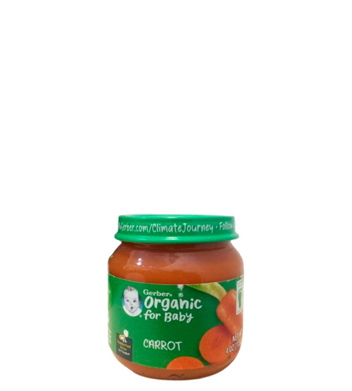 Gerber Organic For Baby Carrot - Compota orgánica de zanahoria para bebés 113g