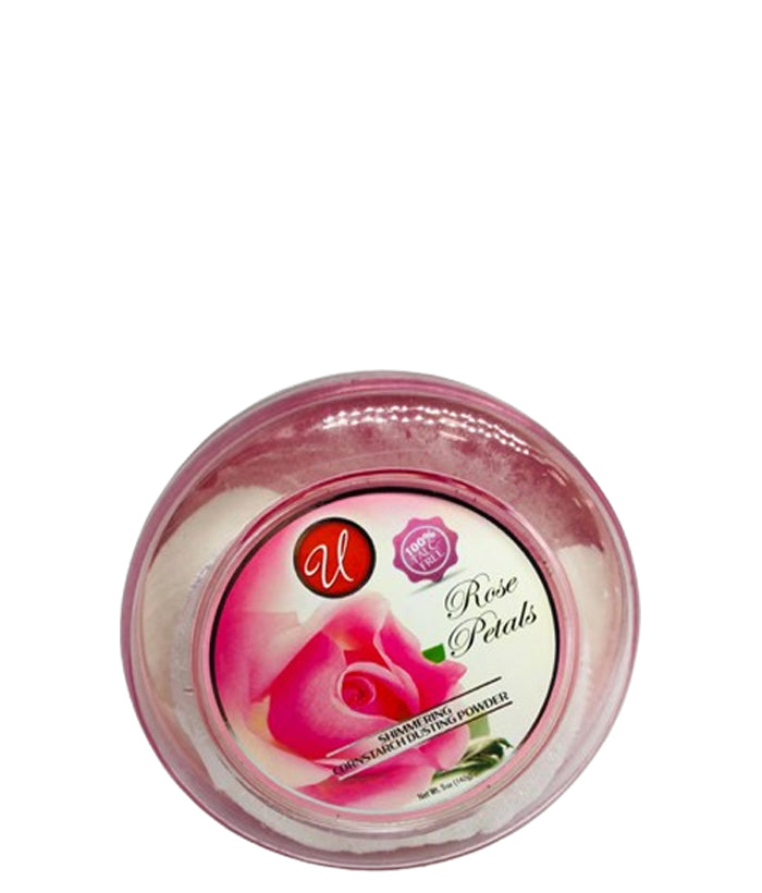 U Shimmering Cornstarch Dusting Powder Rose Petals 142 g