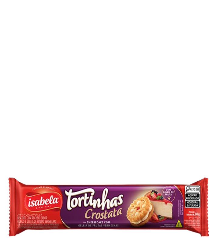 Isabela Tortinhas Crostata Cheesecake Com Geleia De Frutas Vermelhas - Tartaletas De Tarta De Queso Crostata Con Mermelada De Frutos Rojos 80g