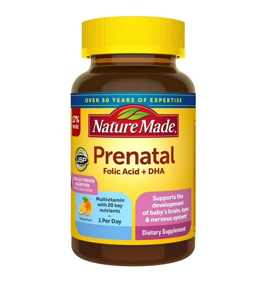 Nature Made Prenatal Acido Fólico + DHA 70 Capsulas Blandas