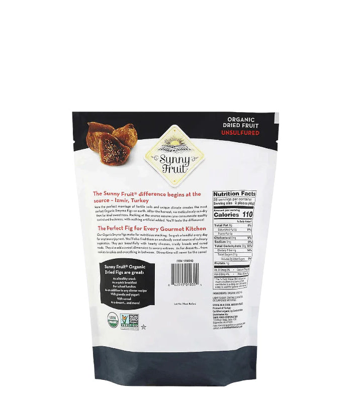 Sunny Fruit Organic Sun-Dried Figs - Higos secados al sol orgánicos 1,13Kg