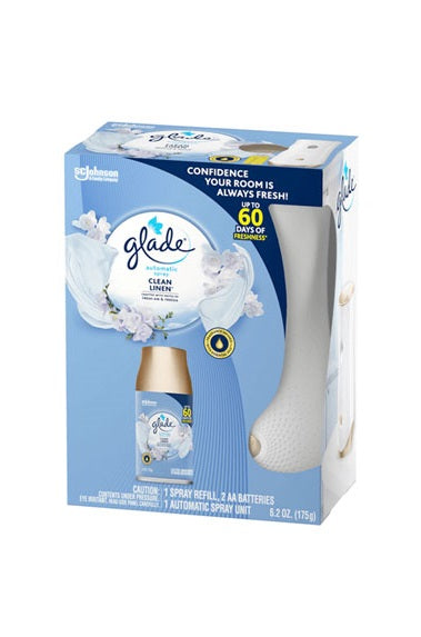 Glade Clean Line 1 Spray Refill, 2 AA Batteries 1 Automatic Spray Unit 175g