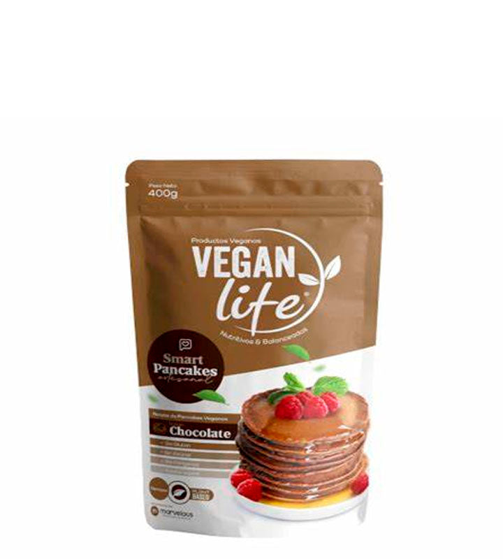 Vegan Life Mezcla para lista para preparar pancakes veganos sabor a chocolate 400g