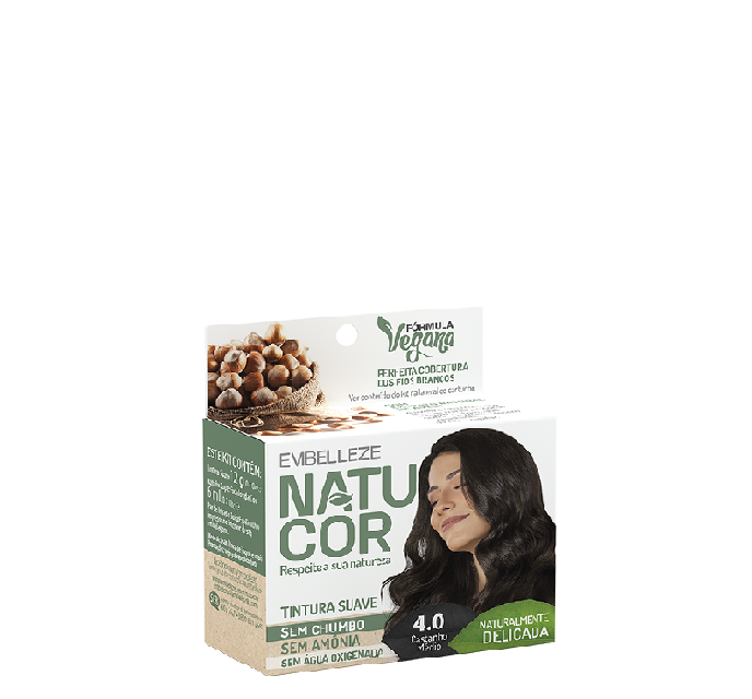 Embelleze Natucor Tinte vegano 4.0 Castanho Medio - Castaño medio