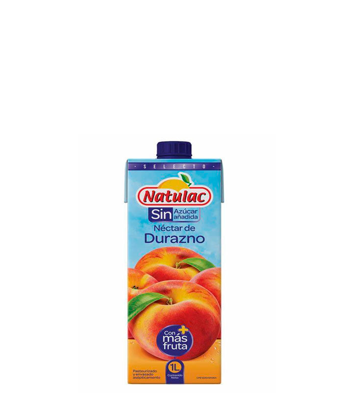 Natulac Néctar de durazno sin azúcar añadida 1L
