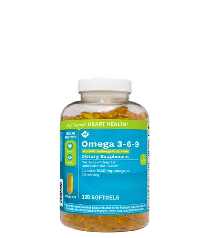Member's Mark May Support Heart Health Omega 3-6-9 325 capsulas