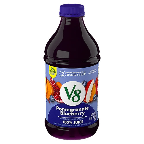 V8 Pomegranate Blueberry 100% - Zumo de frutas y verduras de arándanos 136 L