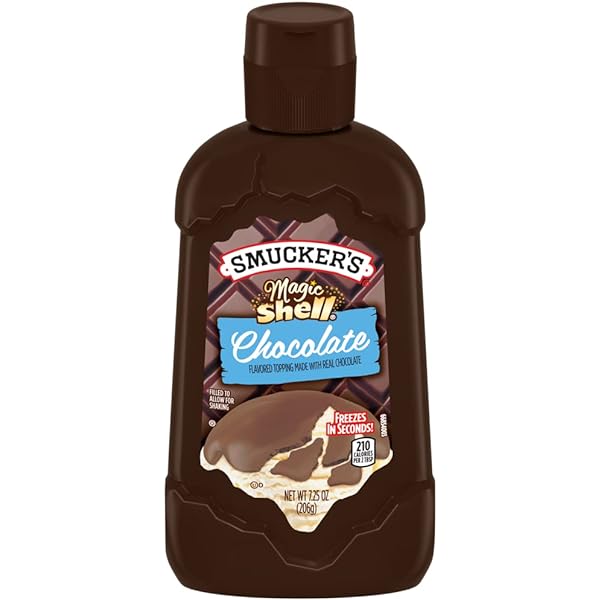 SMUCKERS magic shell chocolate -dulce de chocolate se congela en segundos 206g
