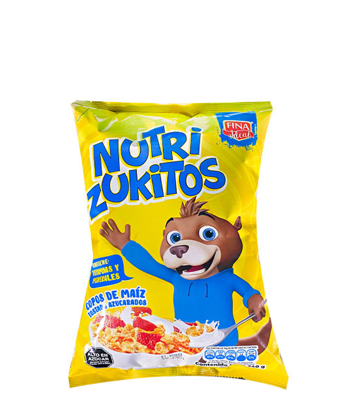 Fina Ideal Nutri Zukitos Copos de maíz tostados y azucarados 240g