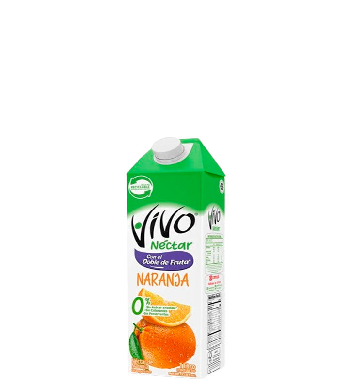 Vivo Néctar con el doble de fruta sabor a naranja 1L