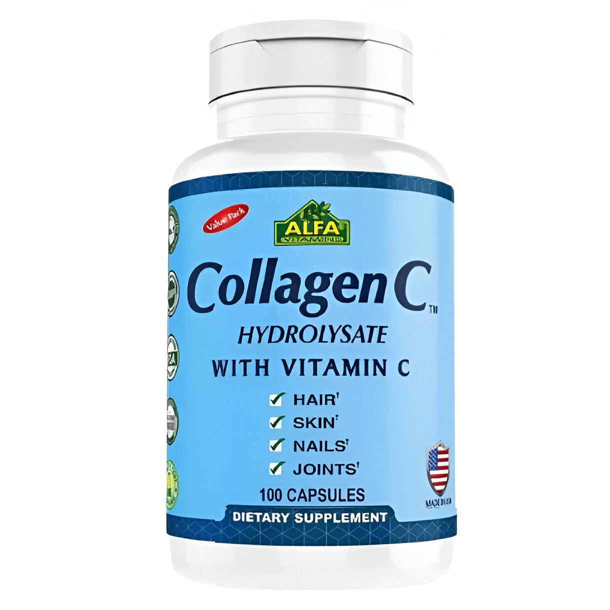 Alfa Vitamins Collagen C Hydrolysate With Biotin 100 Capsulas