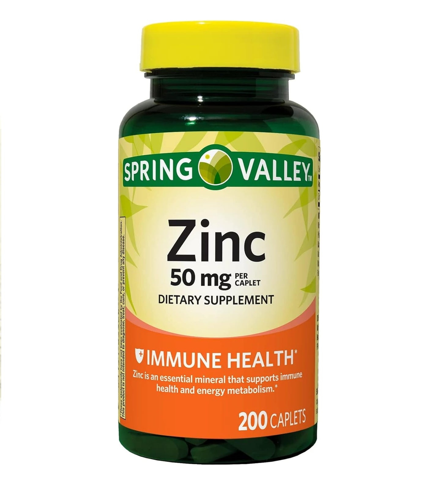 Spring Valley Zinc 50 mg Por Comprimido Suplemento Dietético 200 Comprimidos