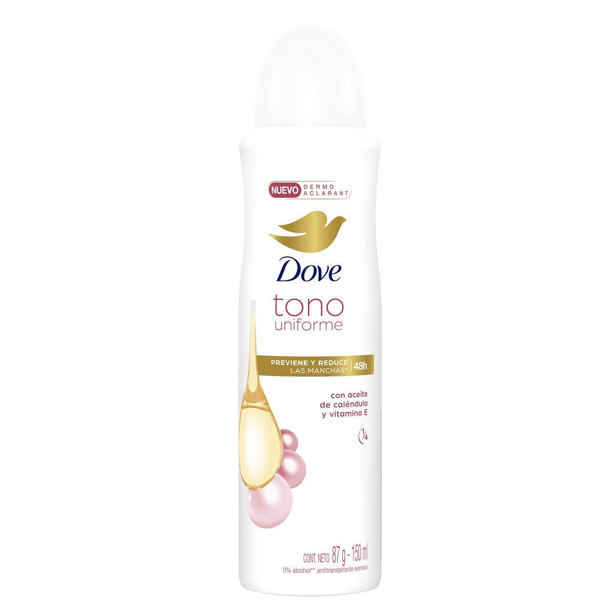 Dove tono uniforme previene y reduce las manchas-desodorante en aerosol para mujer