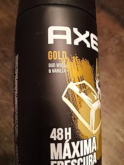 Axe Gold Deodorant Body Spray Oud Wood Fresh Vanilla Scent 150ml
