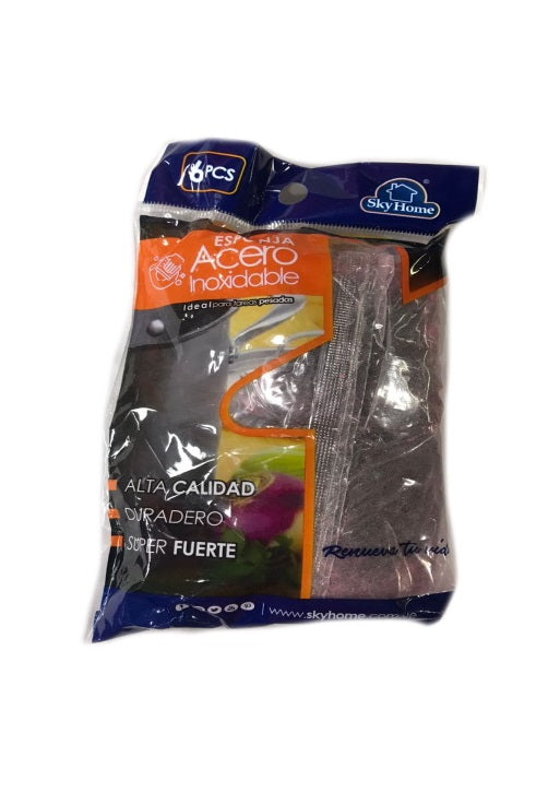 Sky Home Esponja De Acero Inoxidable 6 Piezas