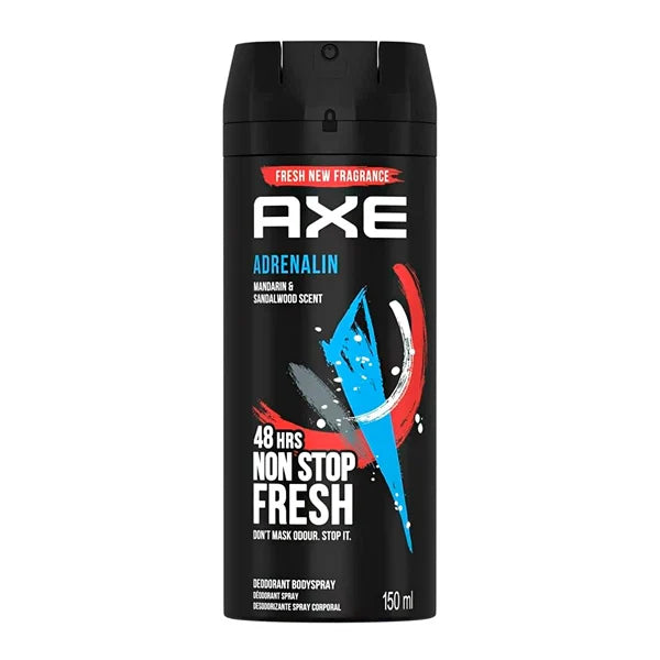 Axe Desodorante (adrenalin) Adrenalina Body spray Para Hombre, 48 h de Protección, 150ml