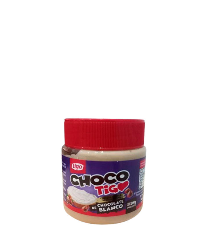 Tigo Chocotigo Crema untable de avellanas de chocolate blanco 200g