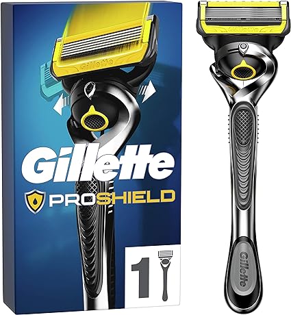 GILLETTE PROSHIELD Maquina+3Repuestos+GEL+Cartuchera