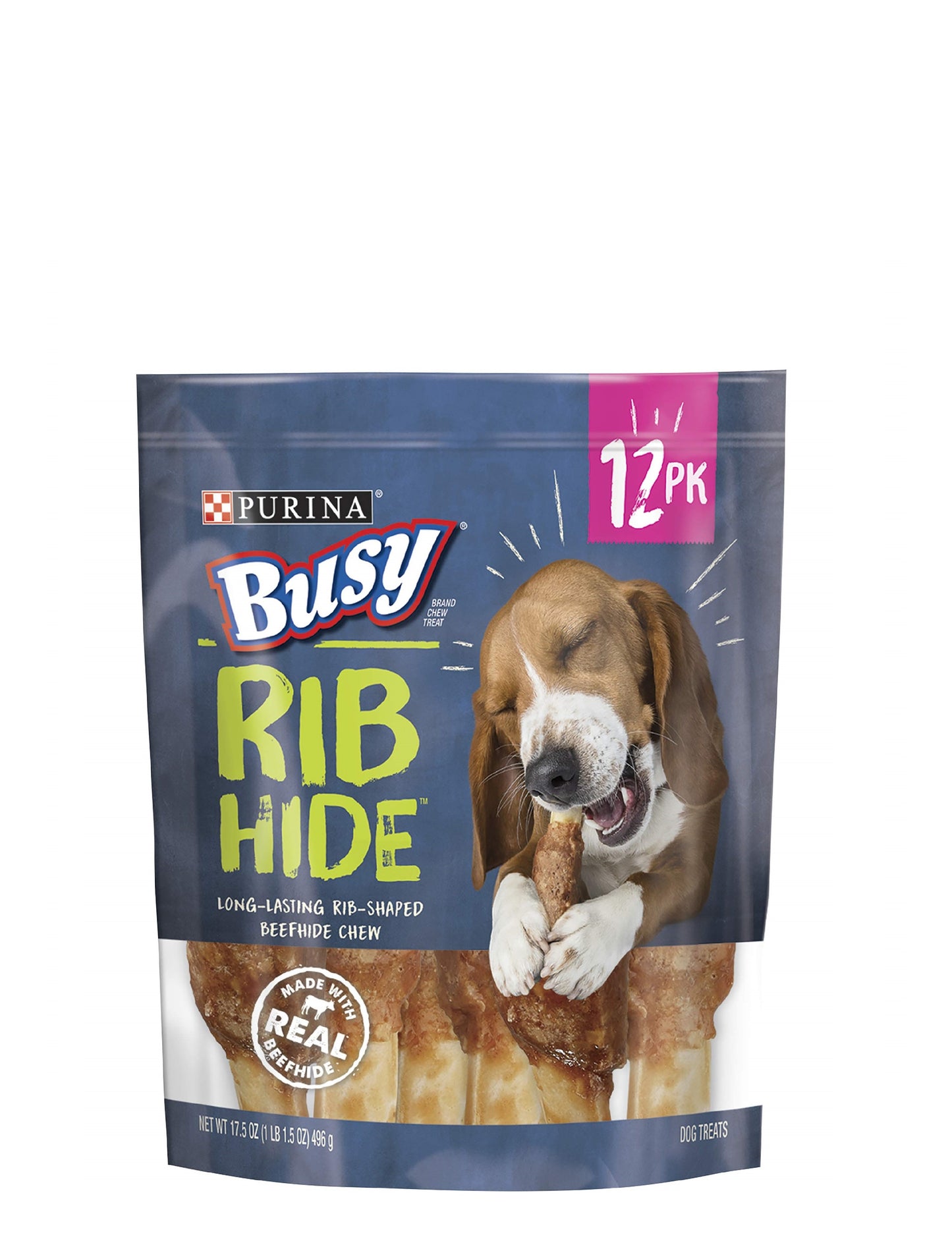 Purina Bussy Rib Hide 12 Pk 496g