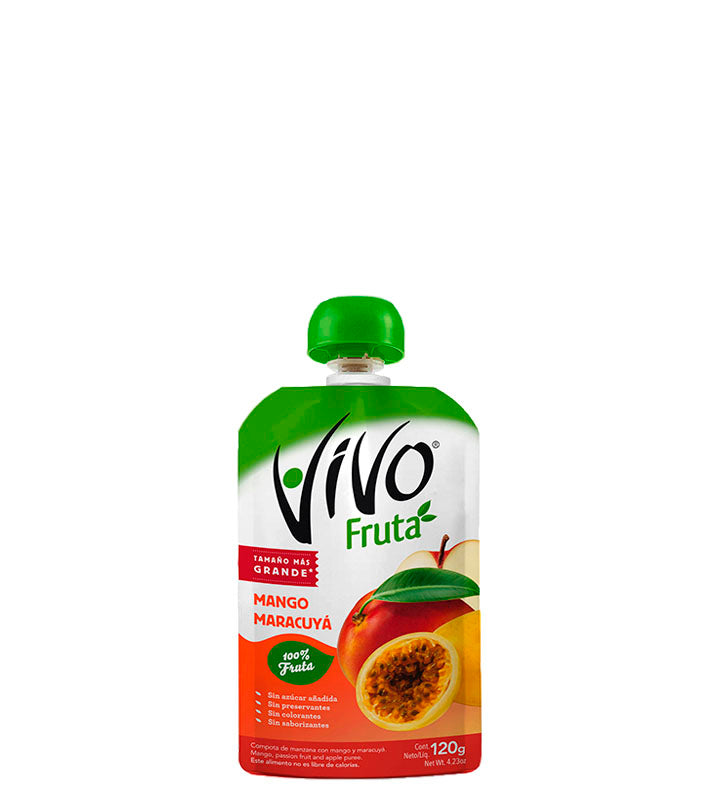 Vivo Compota de manzana con mango y maracuyá 120g