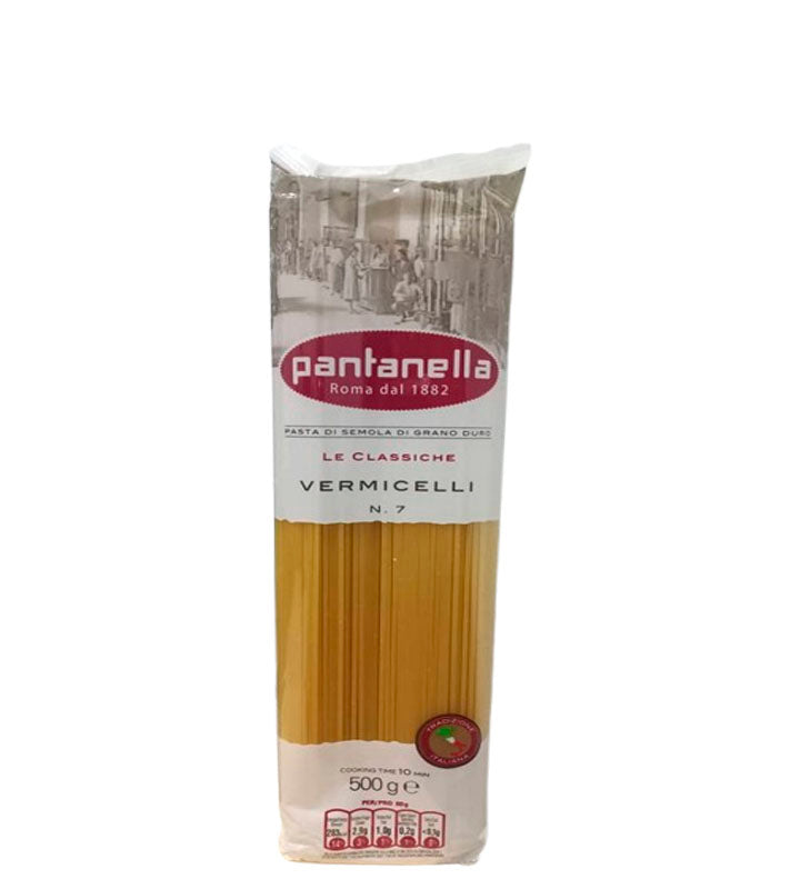 Pantanella Vermicelli N. 7 Le Classiche Pasta Di Semola Di Grano Duro - La clásica pasta de sémola de trigo duro fideos n. 7 500g