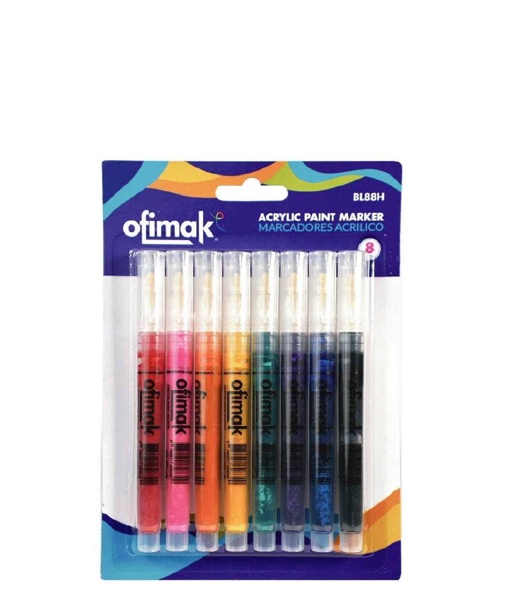 Ofimak Marcador Acrílico 8 Und
