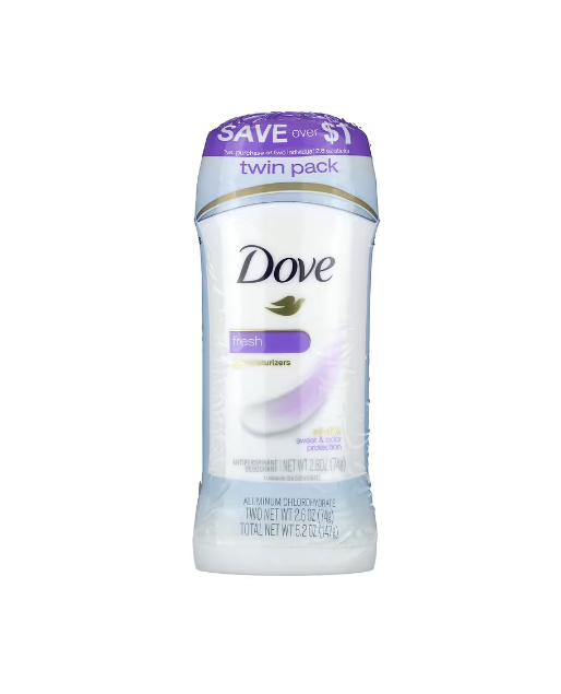 Dove Antiperspirant Deodorant Fresh Twin Pack 147g