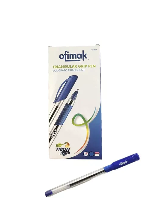 Ofimak Bolígrafo Triangular Azul Gel 1.0mm 12 Und