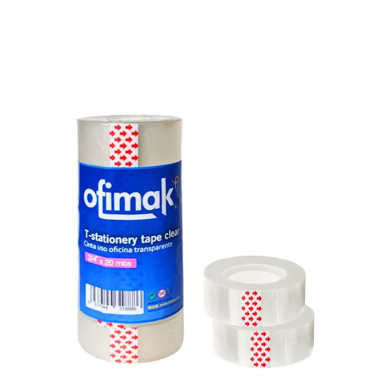 Ofimak Cinta De Uso Para Oficina Transparente 20mts 6 Und