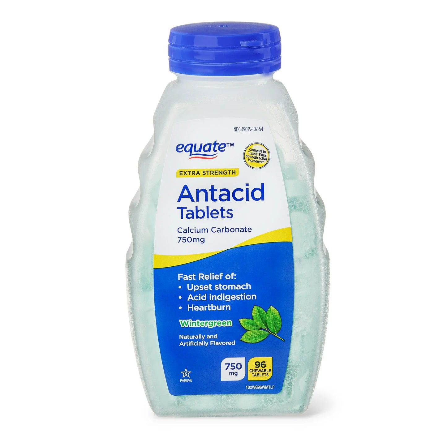 Equate Antiacido Wintergreen 96 Tabletas