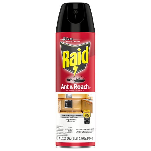 Raid sin fragancia para hormigas y cucarachas 496g