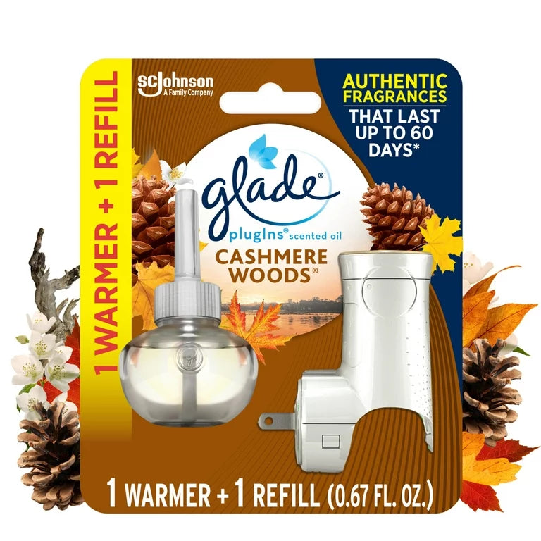 Glade Cashmere Woods 1 calentador + 1 recambio 19,80 ml