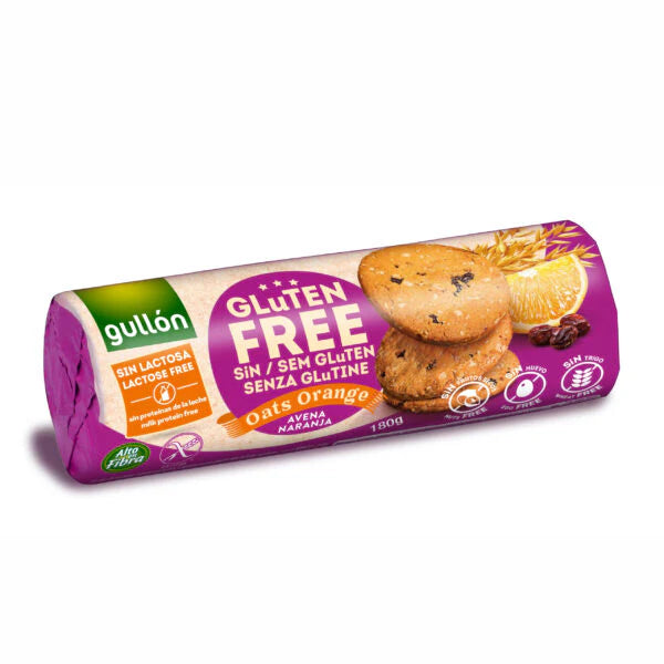 Gullón Oats Orange - galletas de avena y naranja Gluten Free - vegano 180g