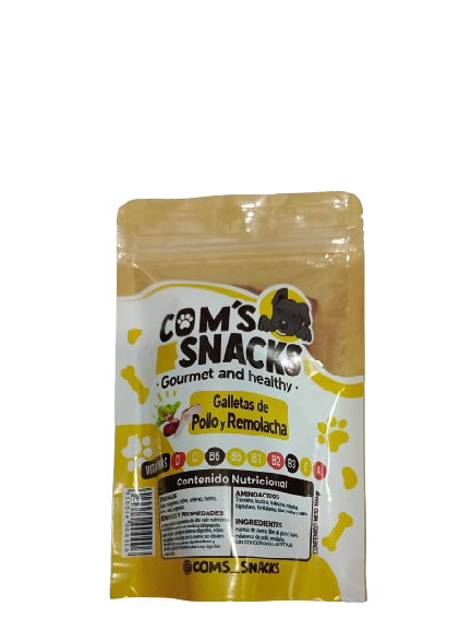 Com's Snacks Galletas De Pollo Y Remolacha 100g