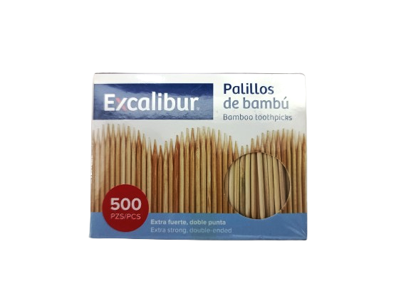 Excalibur Palillos De Bambú Baboo Toothpicks 500 Pzs